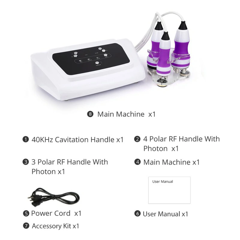 40k 3 in 1 Cavitation Machine for Body Slimming Skin Tightening